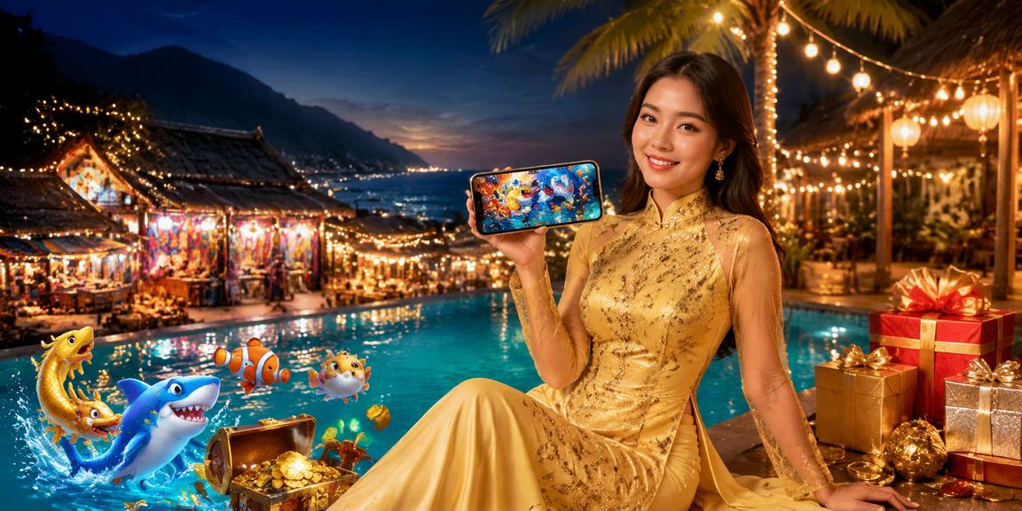 Cảnh núi rừng Sa Pa với người phụ nữ áo dài thực hiện giao dịch trực tuyến trên điện thoại